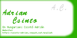 adrian csinto business card